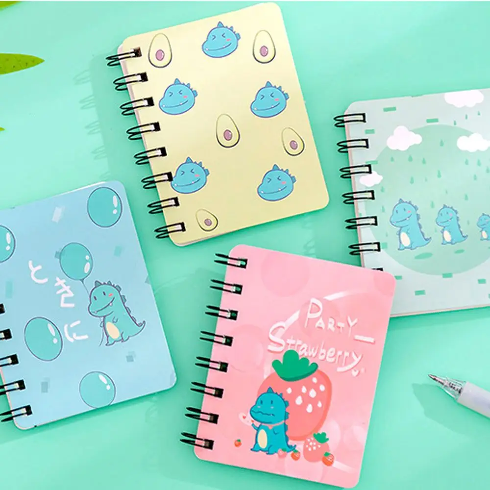 1 Pc Cartoon Dinosaur Notepad Cute Strawberry Dinosaur Coil Notebook