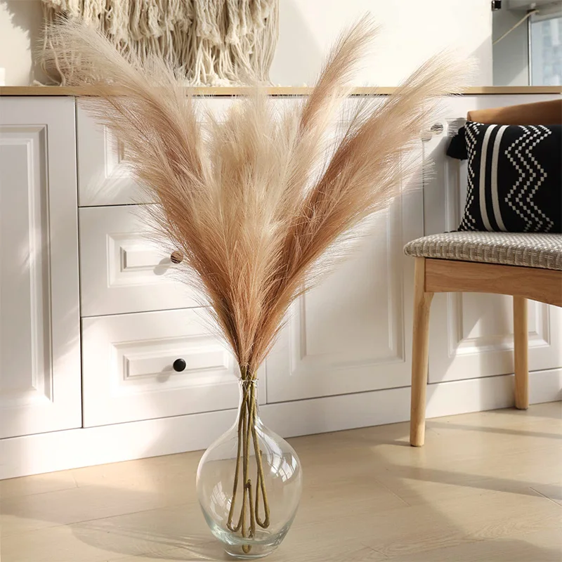 100cm Artificial Pampas Grass Tall Fluffy Grass Reeds For Vase Filling