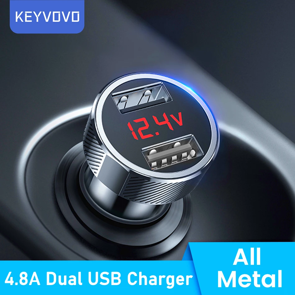 Автомобильное зарядное устройство с двумя USB-портами 4 8 А 24 Вт |