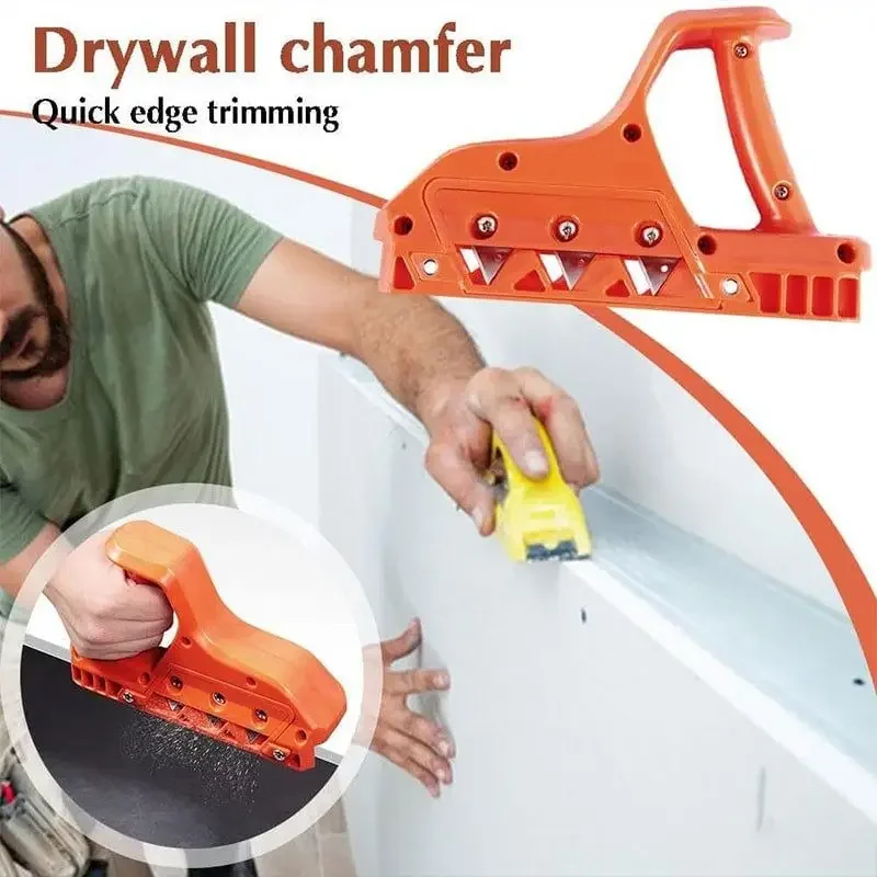 Plasterboard Quick Cutter, Gypsum Board Hand Plane for Precise Drywall Edge Chamfering at 45&deg; Woodworking Trimmer Hand Tools