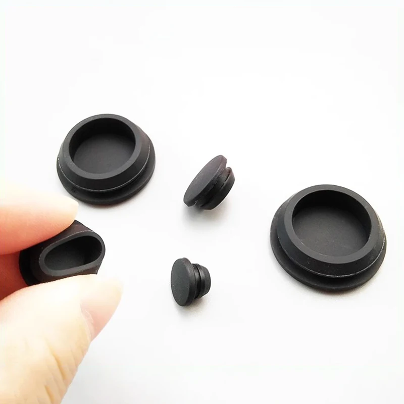 Snap-on Silicone Rubber Cap 2.5-60.6mm T Type Hole Plug Cover Blanking End Cap Tube Inserts Bung Seal Stopper Sealing Plug
