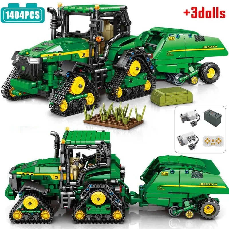 

SEMBO BLOCK Technical Farm Harvester Building Blocks City Engineering Tractor Car Vehicle Model Bricks Toys For Children Gift