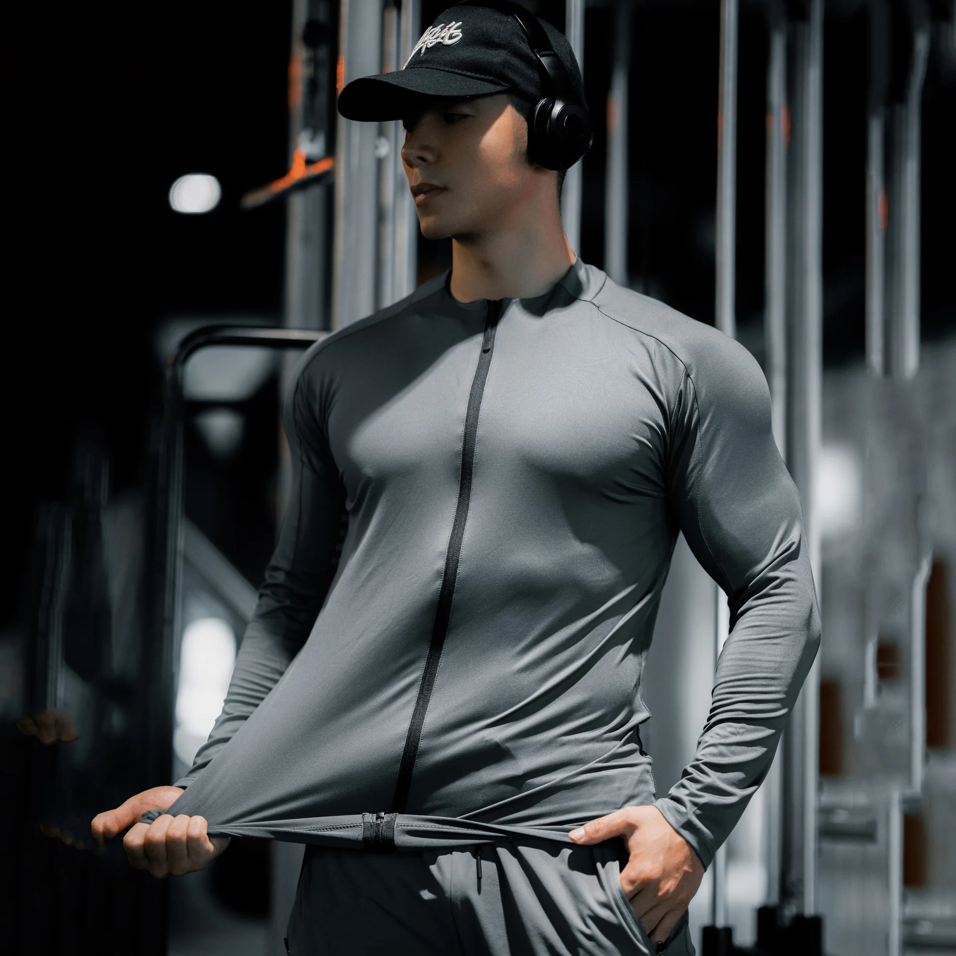 Men's Casual Sports Long Sleeve T-shirt Gym Fitness Running