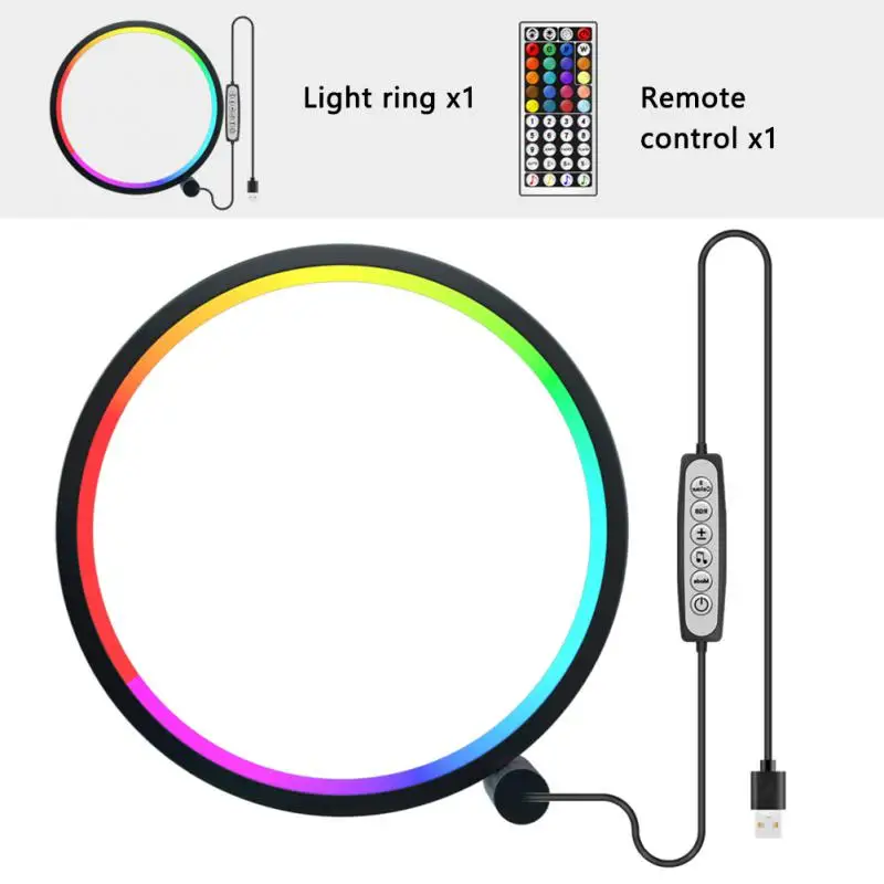

Multi Color Atmosphere Light LED Night Light Living Room Bedroom Pickup Light Circle Lamp Gift Romantic For Christmas Party