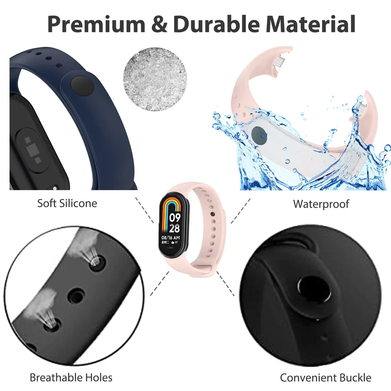 2023 New Watchband For Mi Band 5 Bracelet Xiaomi Mi Band 6 Strap Silicone Sport Replacement Wristband Smartwatch Accessories 2