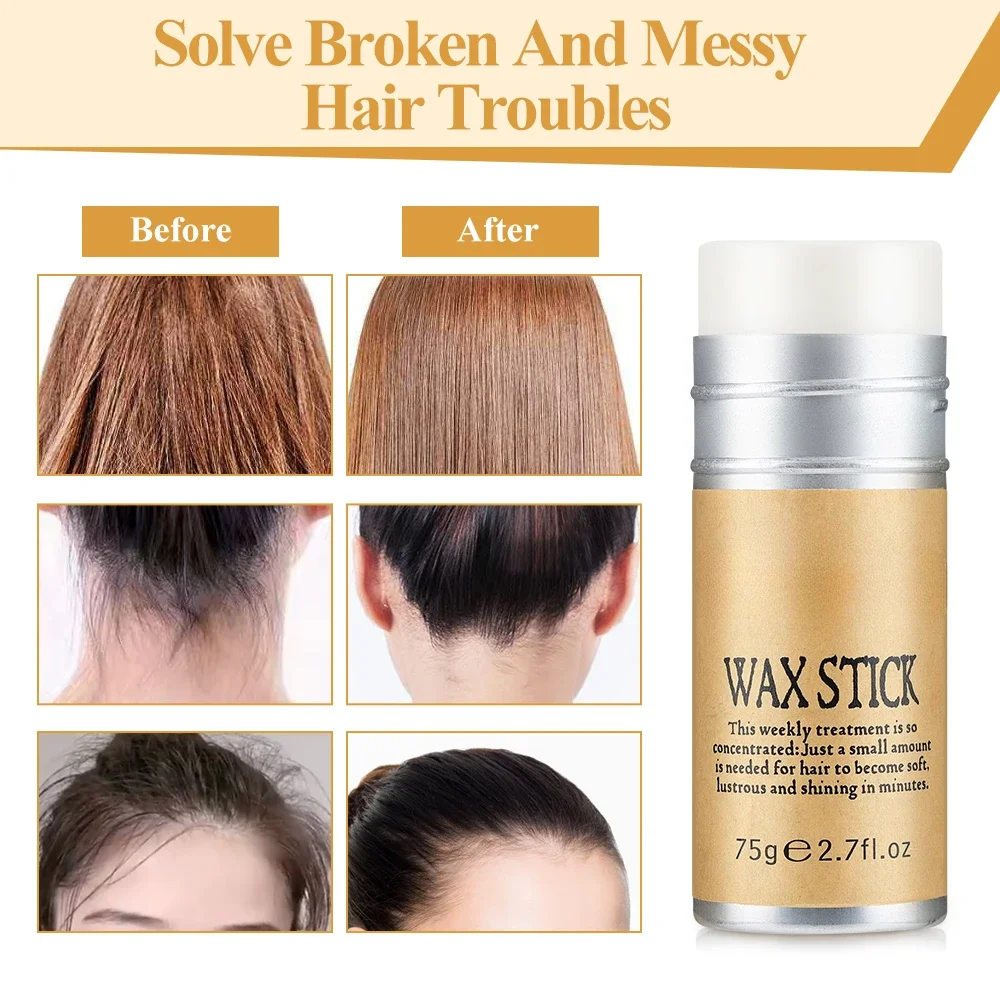 Hair Wax Stick For Wig Professional Hair Wax Stick Gel Cream Non-Greasy Style Hair Wax Stick For Men Women Broken Hair Artifact 2