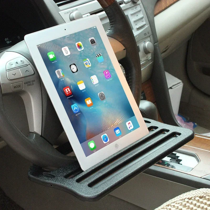 Universeller Auto-Lenkradtisch, Ess- und Arbeitstisch, Getränkehalter, Kaffeetisch, Laptop-Computerständer, Sitztisch, Autozubehör – Detail 11