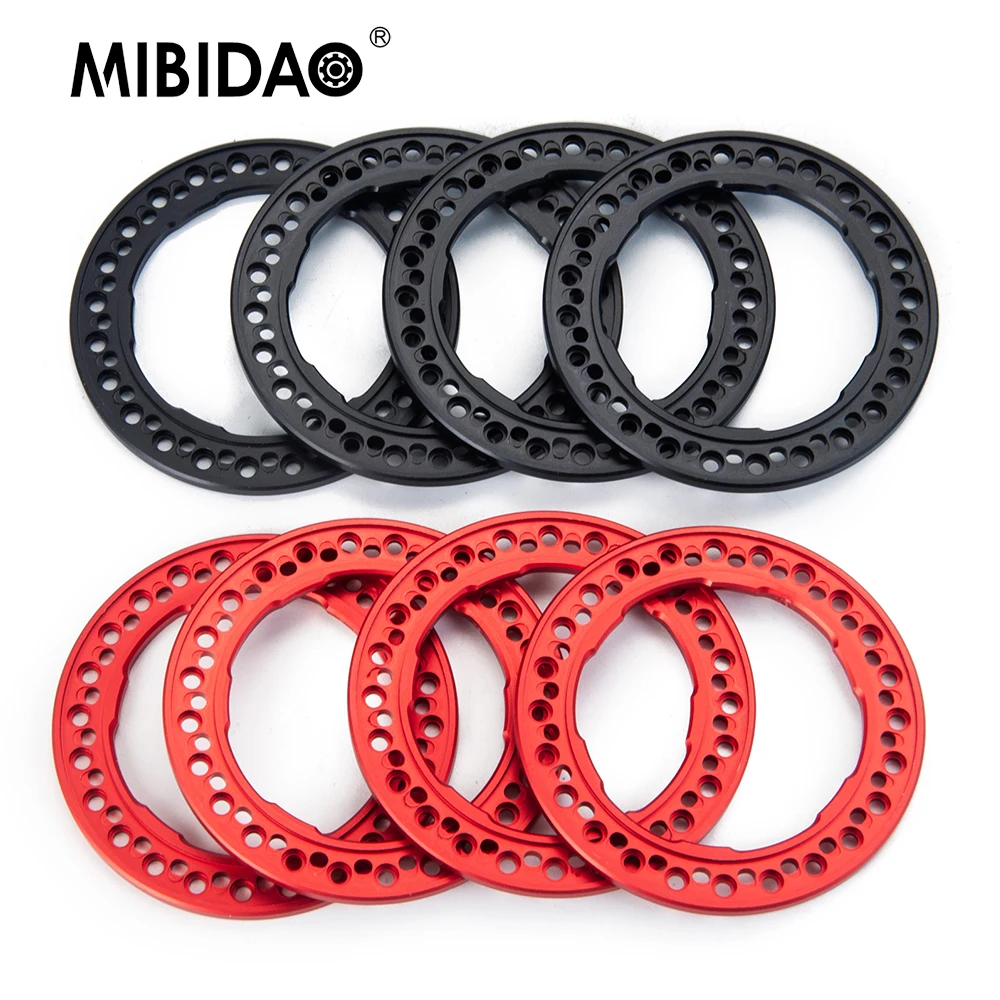 

MIBIDAO 4Pcs Aluminum Alloy 1.9inch 52mm Beadlock Wheel Outer Rings for Axial SCX10 90046 TRX-4 1/10 RC Car Model Upgrade Parts