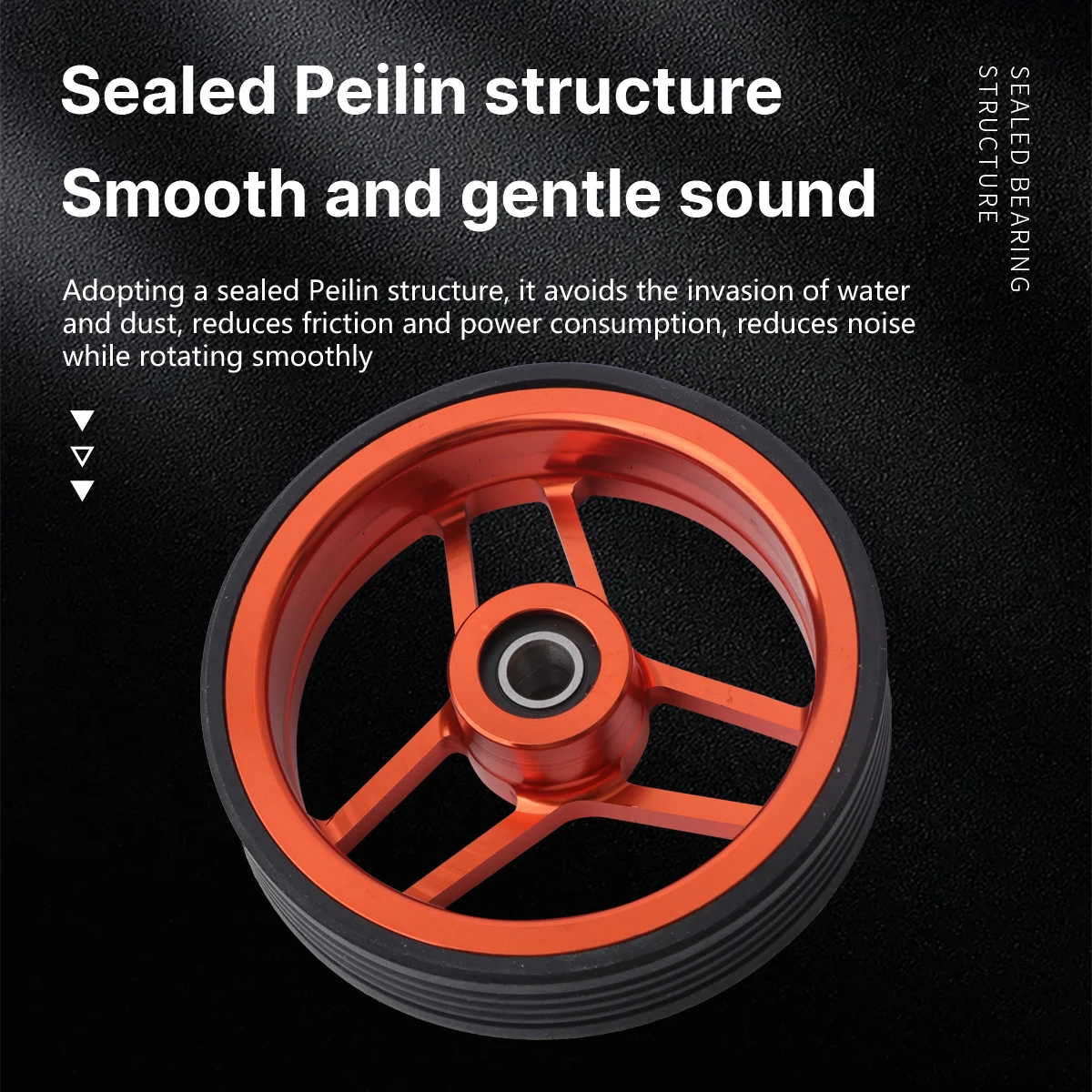 RECEVE 68MM Folding Bike Easywheel Bicycle Large Easy Wheel Titanium alloy screws Sealed 2 Bearing Pushing Wheels For Brompton