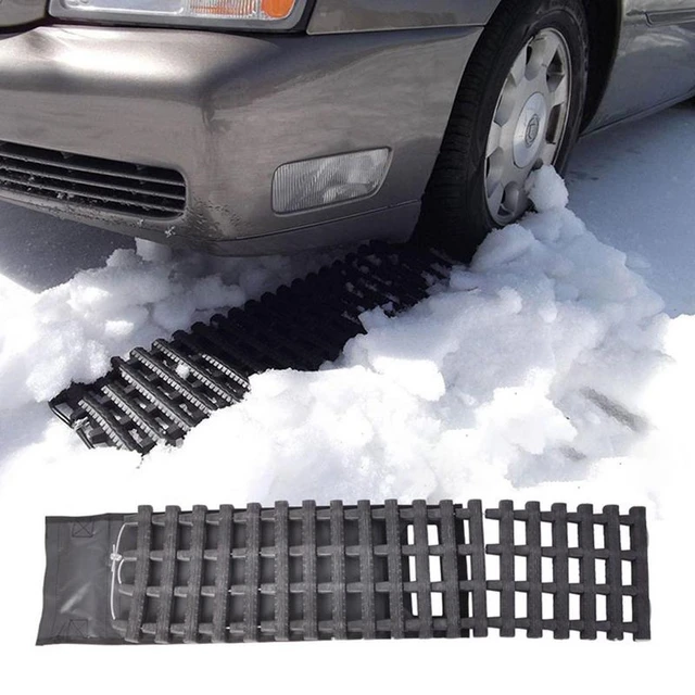 Tapis de Traction antidérapant pliable, 2 pièces, pour neige, glace, boue  et sable