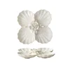 Flower Relief Ceramic Plate Breakfast Fruit Salad Dinner Plates Hotel Restaurant Western Plate Kitchen Dessert Plate Cutlery 6