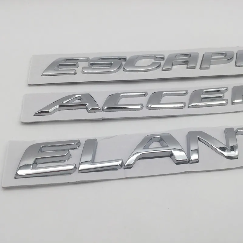 1 шт. 3D ABS для ACCENT ELANTRA ESCRPE Автомобильная буква задний хвост Наклейки на багажник
