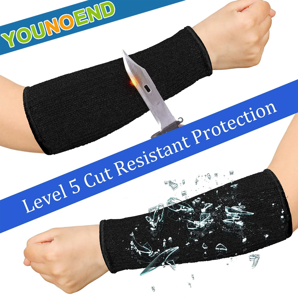 Cut Resistant Farmers Sleeves With Thumb Hole, Arm Protectors For Thin Skin A