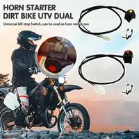 Motorcycle Kill Red Push Button Horn Starter Dirt Bike ATV UTV Dual Sport  For 22mm (7/8") Bars Off Road Motorcycle New - Image 2