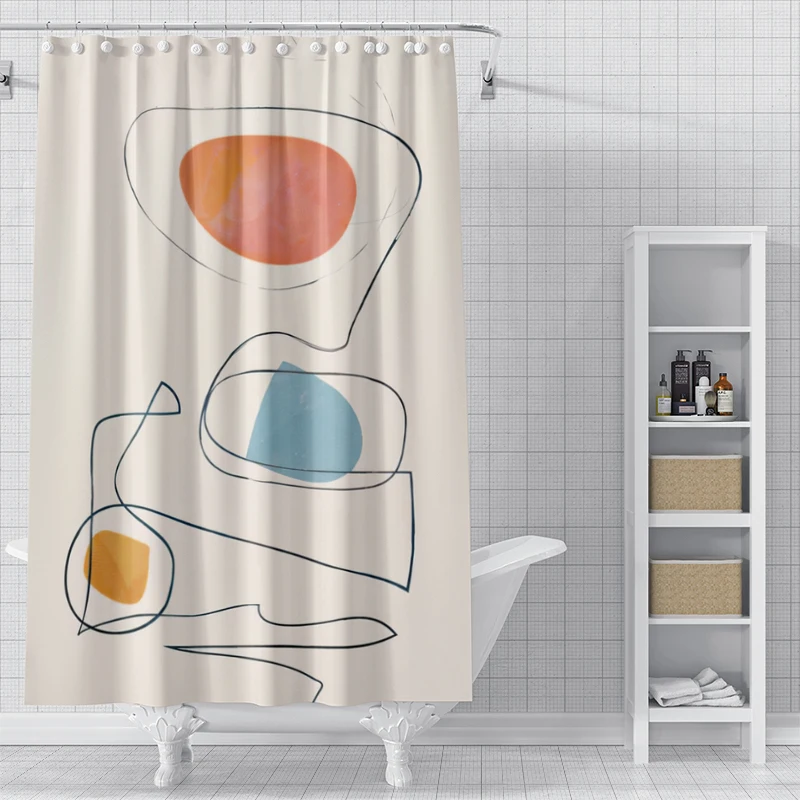 Home shower curtains for bathroom waterproof fabric Modern Nordic style bathroom curtain 180x200 240x180  cute dog funny 5