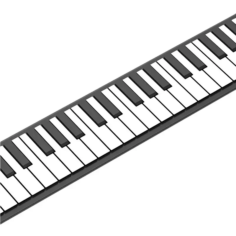 88 Keys Electronic Piano MIDI &USB Charge Portable ABS Soft Silicone Flexible Keyboard Digital Roll Up Piano Horn Pedal