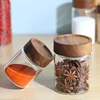 Coffee Beans Storage Container Glass Tube With Wood Tool Bottled Tubes Grain Storage Wooden Sealed Canisters Barista Tool Gift 3