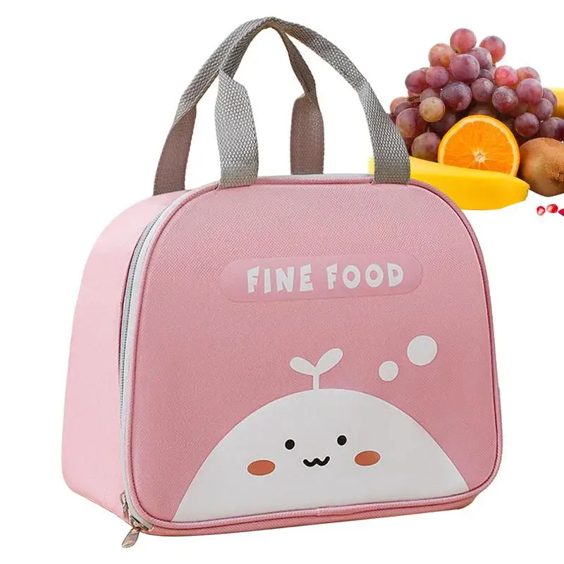 

Симпатичная сумка для ланча, изолированная мультяшная Эстетическая коробка для ланча в стиле преппи, Герметичная сумка-холодильник, многоразовая сумка-тоут для ланча, Термосумка-холодильник