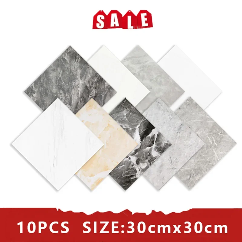 

30cmx30cm Wall Sticker Thick Self Adhesive Tiles Floor Stickers Marble Bathroom Ground Waterproof Wallpapers PVC Furniture Room