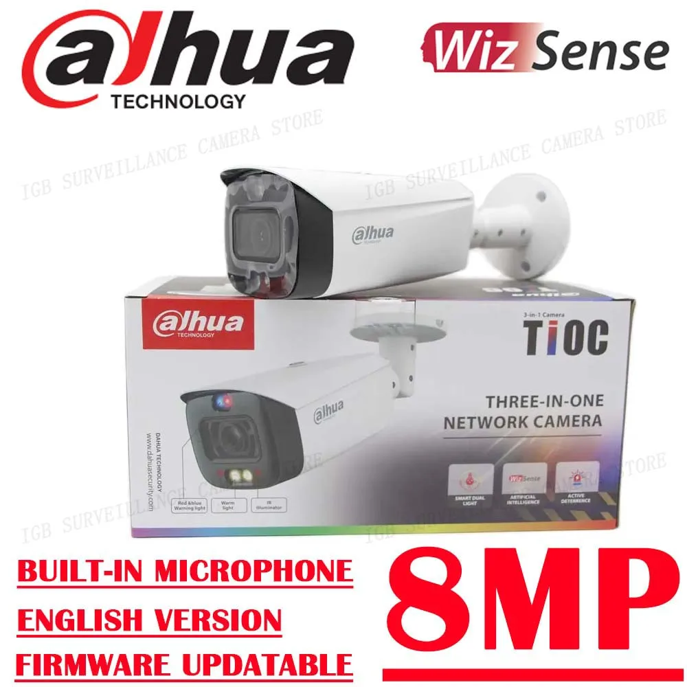 

Dahua IP Camera IPC-HFW3849T1-ZAS-PV 8MP IR & 24 hours full color Dual Light 2.7-13.5mm motorized zoom lens Active Deterrence