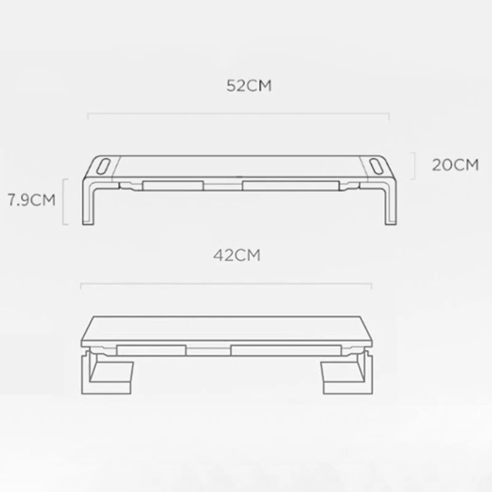 Suporte Ergonômico do Riser do Monitor para o Portátil Rack do Computador Desktop do Escritório Tabuleta Telefone Prateleira da Mesa - Imagem 5