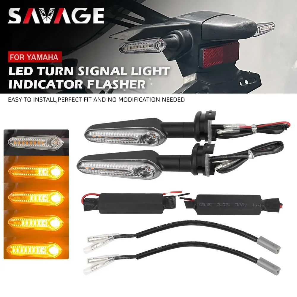 Motorcycle Turn Signal Lights LED Indicator For Yamaha Tracer 900 9GT 700/GT MT-03 MT-25 MT 07 09 YZF R25 R3 R6 R1 XJ6 FZ6 FZ1 Tenere 700