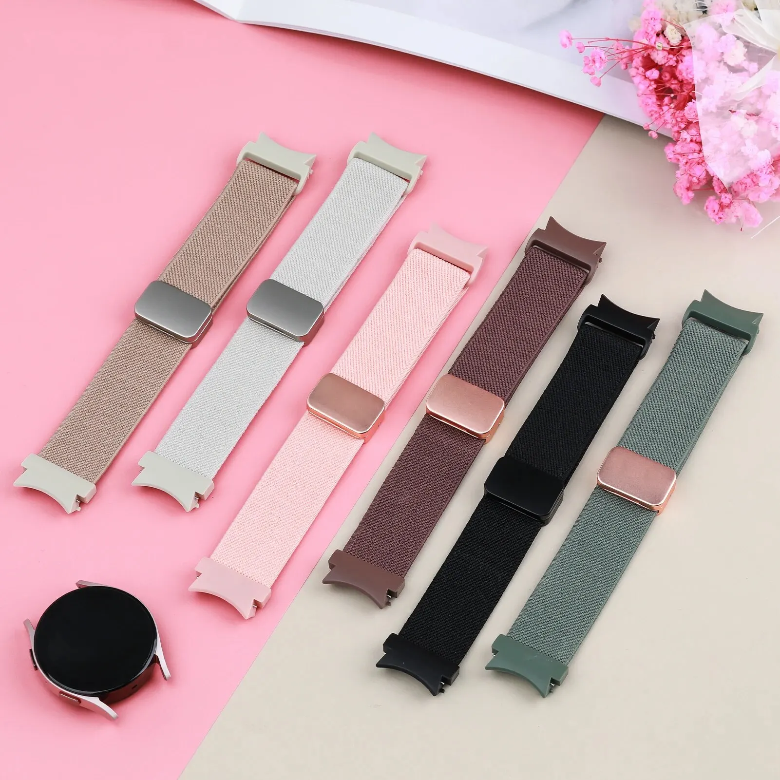 Magnetic Nylon No-Gap Watch Band Bracelet
