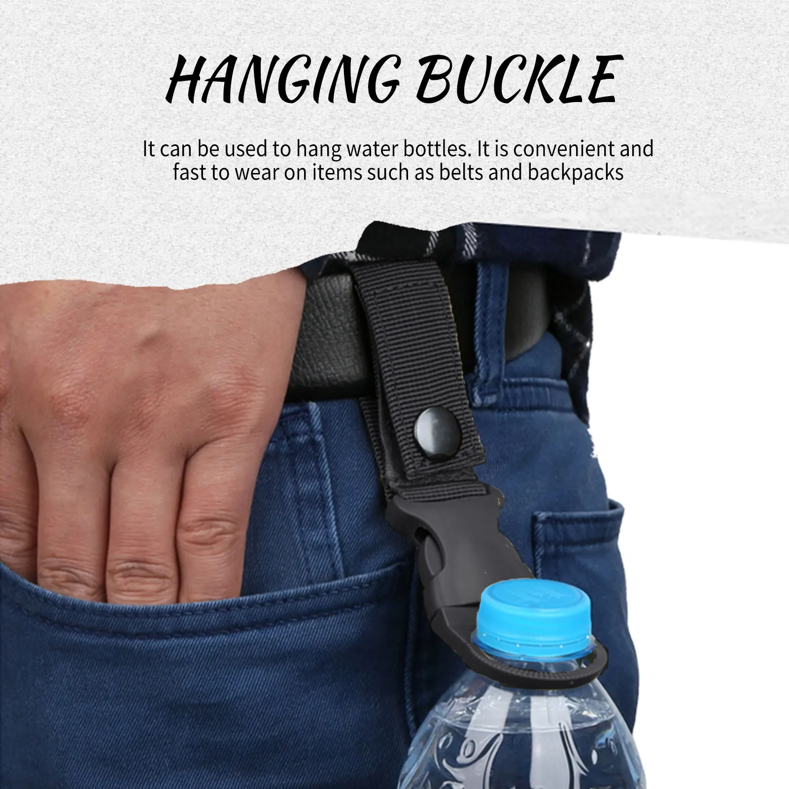 Water Bottle Clip Bottle Buckle Clip Carabiner Mineral Water Ring Holder For Outdoor Camping Hiking Traveling Portable