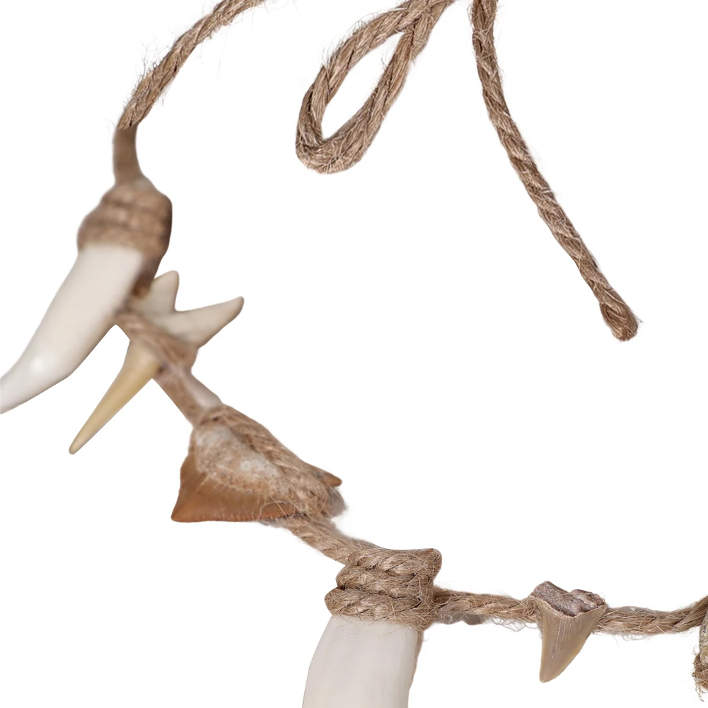 Cartoon Ocean Princess Cosplay Fantasy Costume Accessories Maui Tooth Necklace Men Fantasia Bohemian Jewelry Man Prop Gift