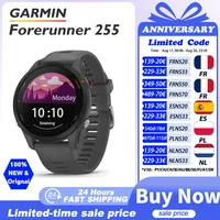Montre Garmin Forerunner 255, montre connectée sportive Garmin, 46 mm, écran couleur 1,3'', autonomie de 14 jours, 4 Go de RAM, NFC, Bluetooth, Wifi, étanche 5 ATM 1