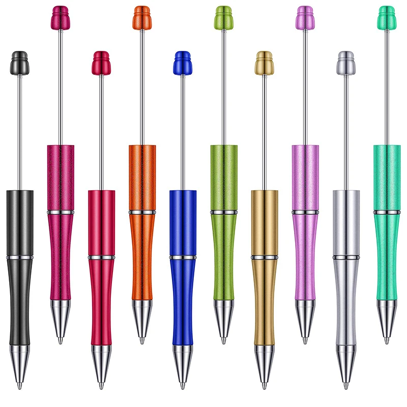 

20 шт., разноцветная шариковая ручка с бусинами