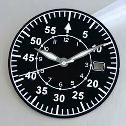 Pilot - Style Titanium Watch Case: Vintage Dial, Sapphire Glass, 20ATM Diving Capability (Dial set B)