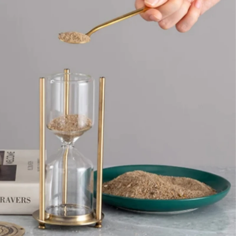 Glass Hourglass Bottle Container Three Pillars Sandglass Office Desktop Home Decoration