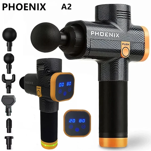 Phoenix A2 Massage Gun Muscle Relaxation Deep Tissue Massager Dynamic Vibrator Back Portable Handheld Display Fascia Gun Massage 1