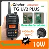 Quansheng TG-UV2 Plus 10W Long Range Superheterodyne Walkie Talkie Dual Band 136-174&400-470mhz Flashligh 4000mah FM TG UV2 Plus 1