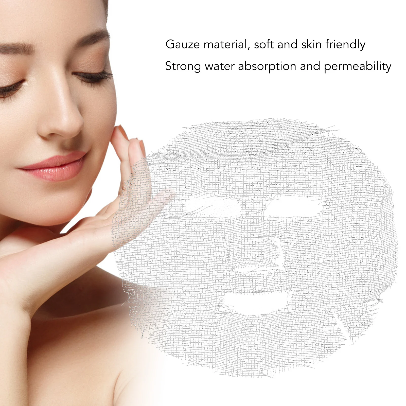 50pcs Disposable Gauze Facial Masks for Skin Care
