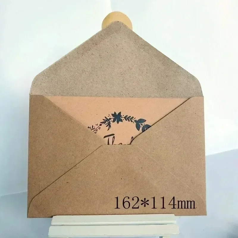 Kraft Paper Envelopes Window Envelopes Mini Envelopes 10/20/30/40/100 pcs Classical White Black Blank Wedding Invitation Gift