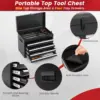 Tool Chest Cabinet Rolling- Heavy Duty Material & Lockable Top-Box & Storage Cabinet for Garage and Workshop - 5-Draw 3