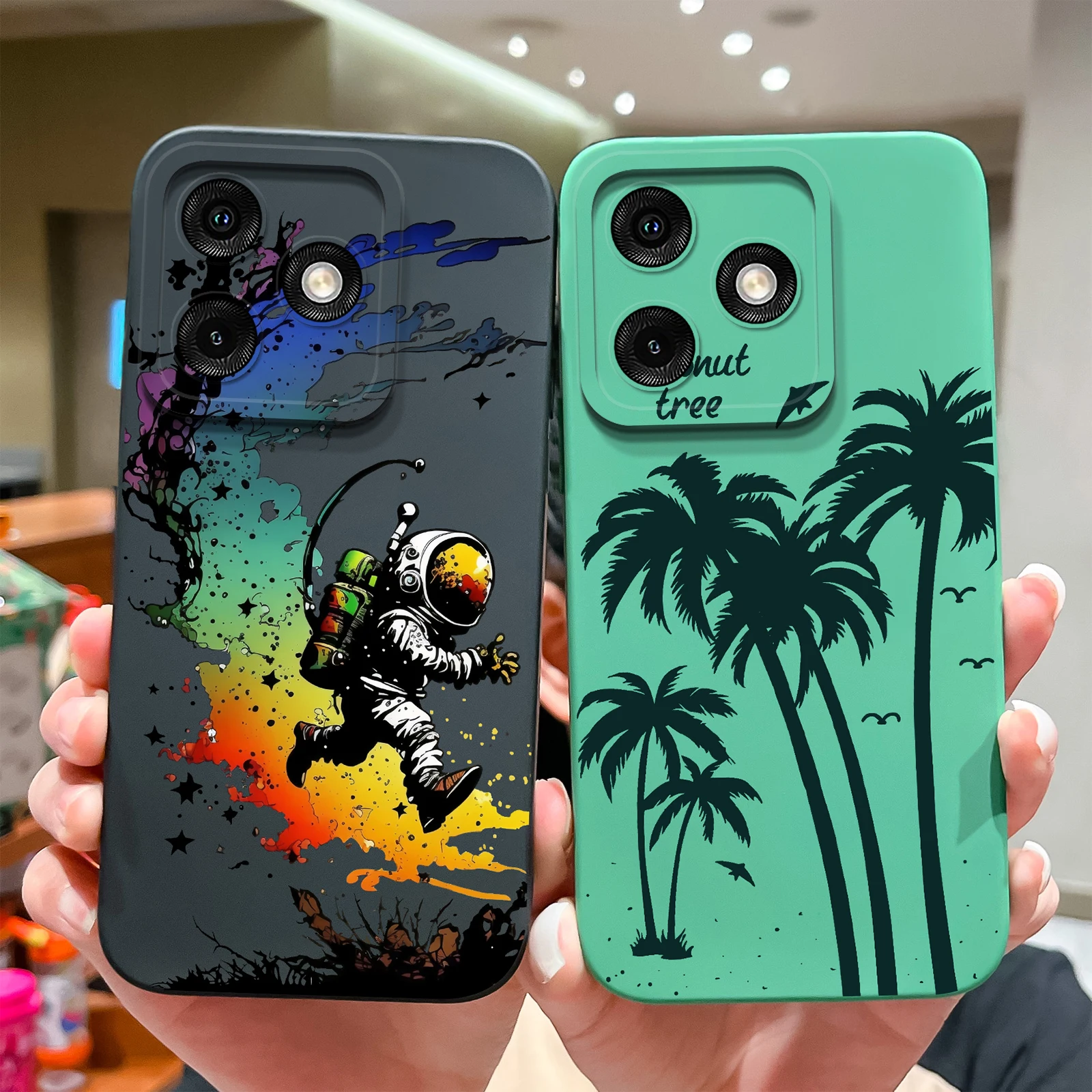 Soft Liquid Silicone Shockproof Back Cover - High Quality Lightweight Bumper Case, Various Styles Available