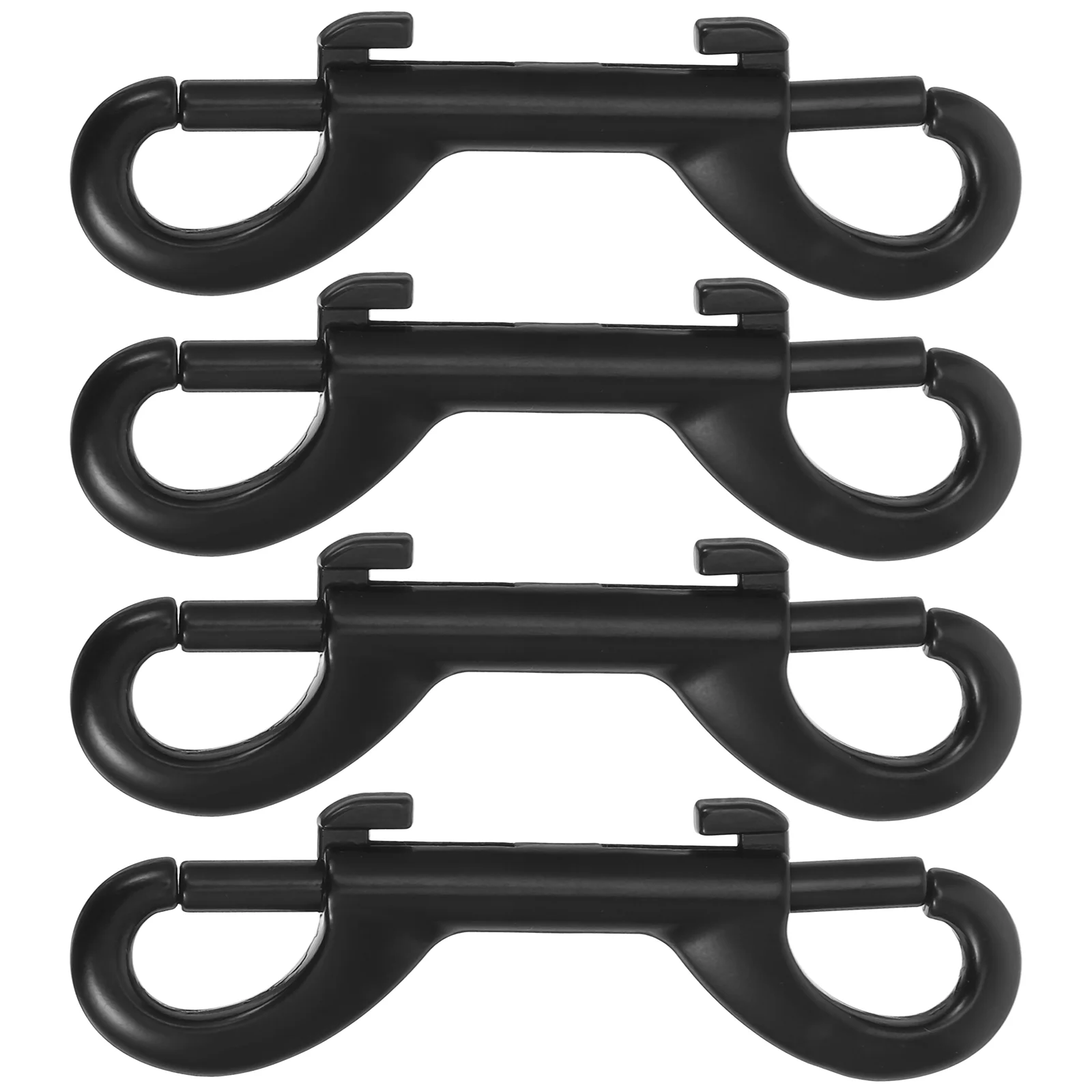 4 Pcs Trigger Snap Hooks The Chain Double Head Bolt Iron Sided Clips Dog Collar Hardware