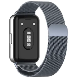 Magnetic Stainless Steel Milanese Strap - Elegant Replacement Bracelet Wristband - Samsung Galaxy Fit 3 (Space gray)