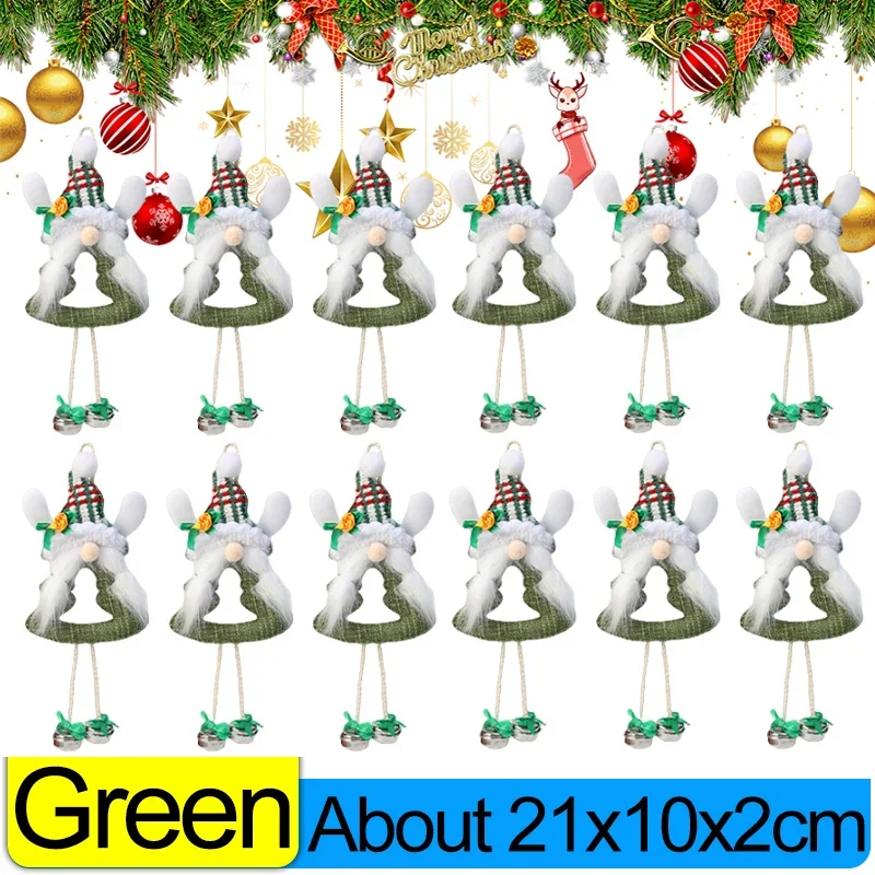 thumbnail image 1 of 10/1 piezas de muñeco de Navidad sin rostro colgante de tela de Papá Noel adorno colgante para árbol de Navidad decoración del hogar regalo de Navidad natal Año Nuevo 2025, 1 of 5
