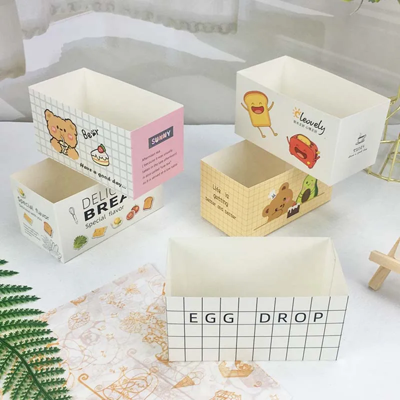 50pcs Disposable Food Packaging Boxes, Paper Sandwich, Toast, Burger, Cake Takeaway Con... - SKU DFPB2235 - UGI Packaging