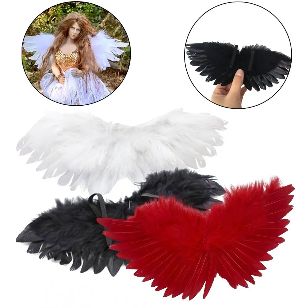 

Dressing Up Angel Feather Wings DIY Costume Holiday Party Decoration Angel White Wing Christmas Tree Decor