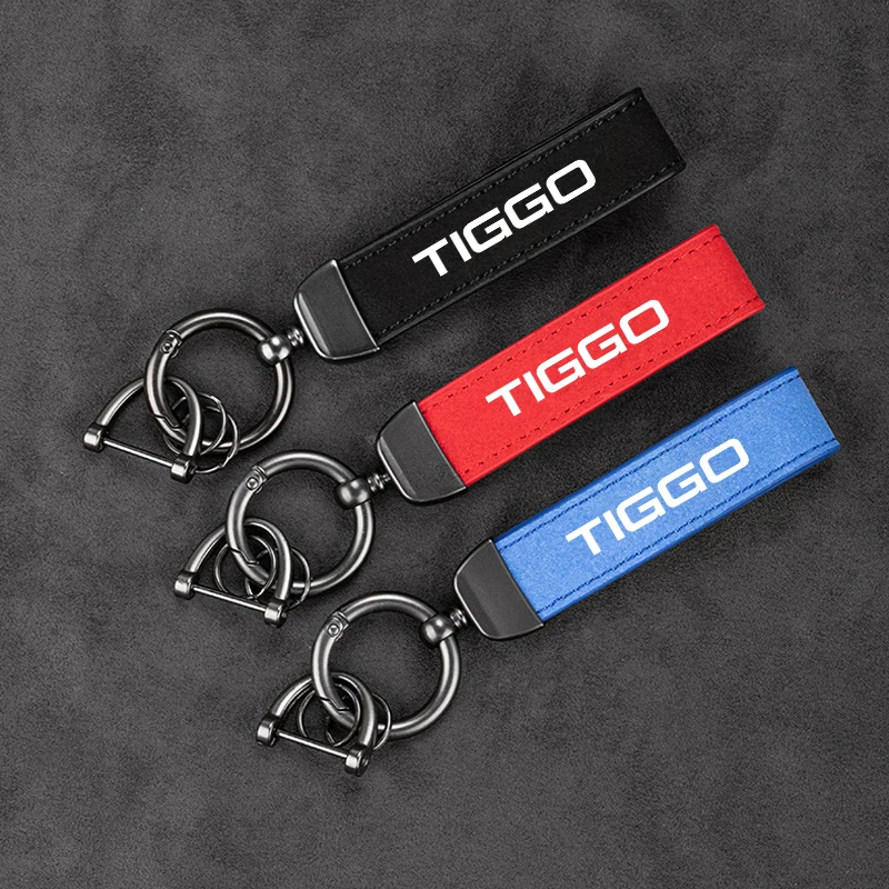 

Leather Anti-Lost Car Key Chain Keychain Pendant Buckle For Chery Tiggo 2 4 7 8 pro 5 3 T11 5X Amulet Fora QQ IQ Fulwin Arrizo 5