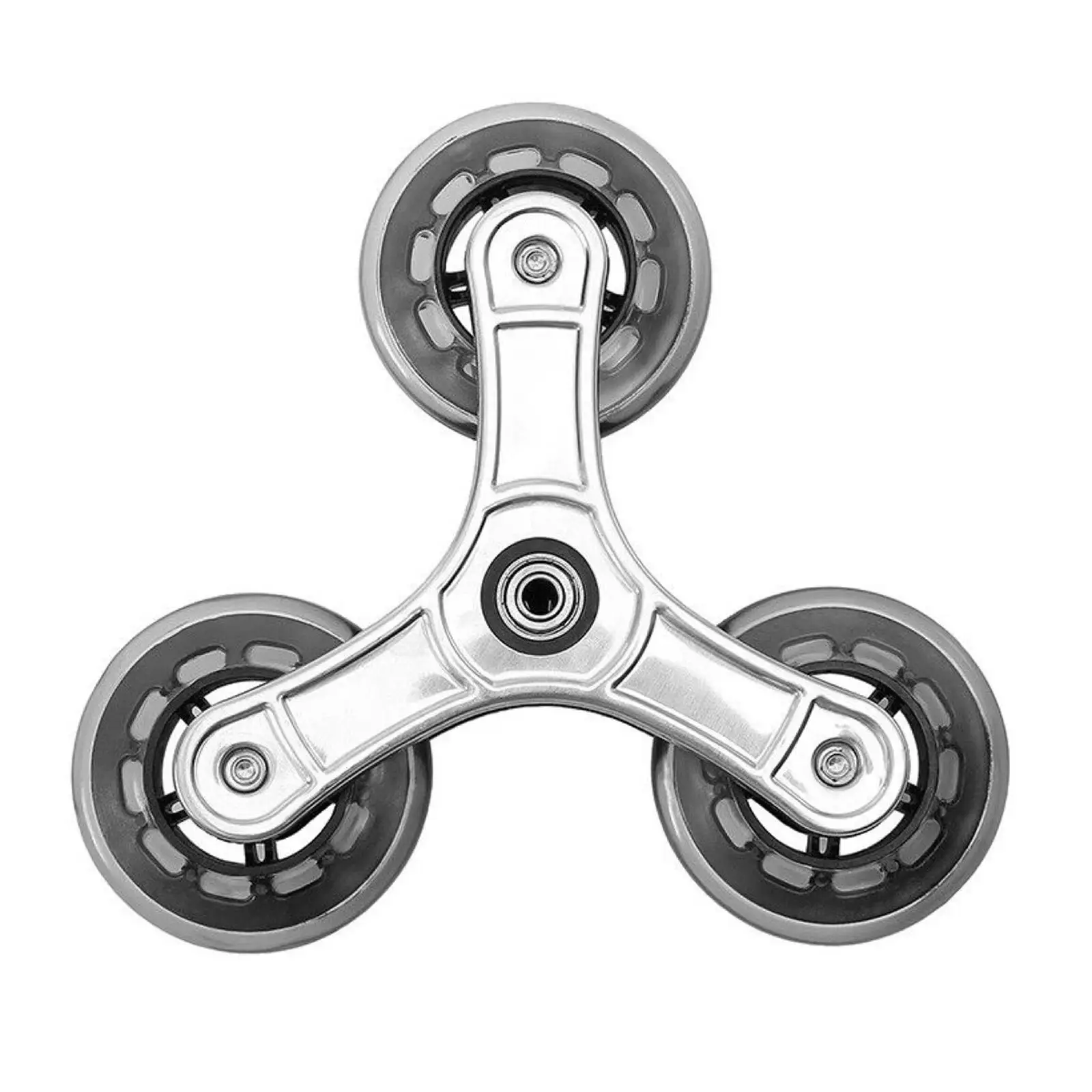 2Pcs Folding Shopping Cart Wheels Stair Climbing Wheels Triangle Caster Wheels for Hand Truck Dolly Trolley Moving Grocery Cart