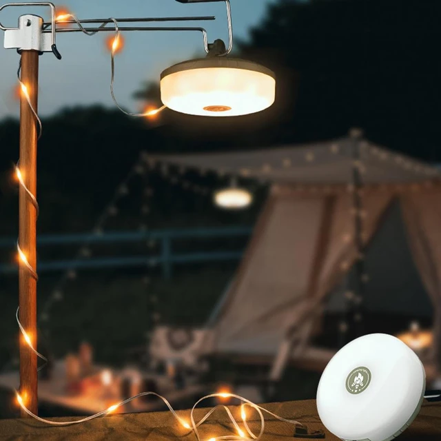 Hand Crank Camping String Light Waterproof LED String Light Battery Powered  Patio Light Colorful String Lamp Outdoor Tent Light - AliExpress