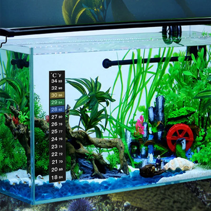 2pcs/set Aquarium Fish Tank Thermometer Temperature Sticker Aquarium Accessories Digital Dual Scale Stick-on HighQuality Durable