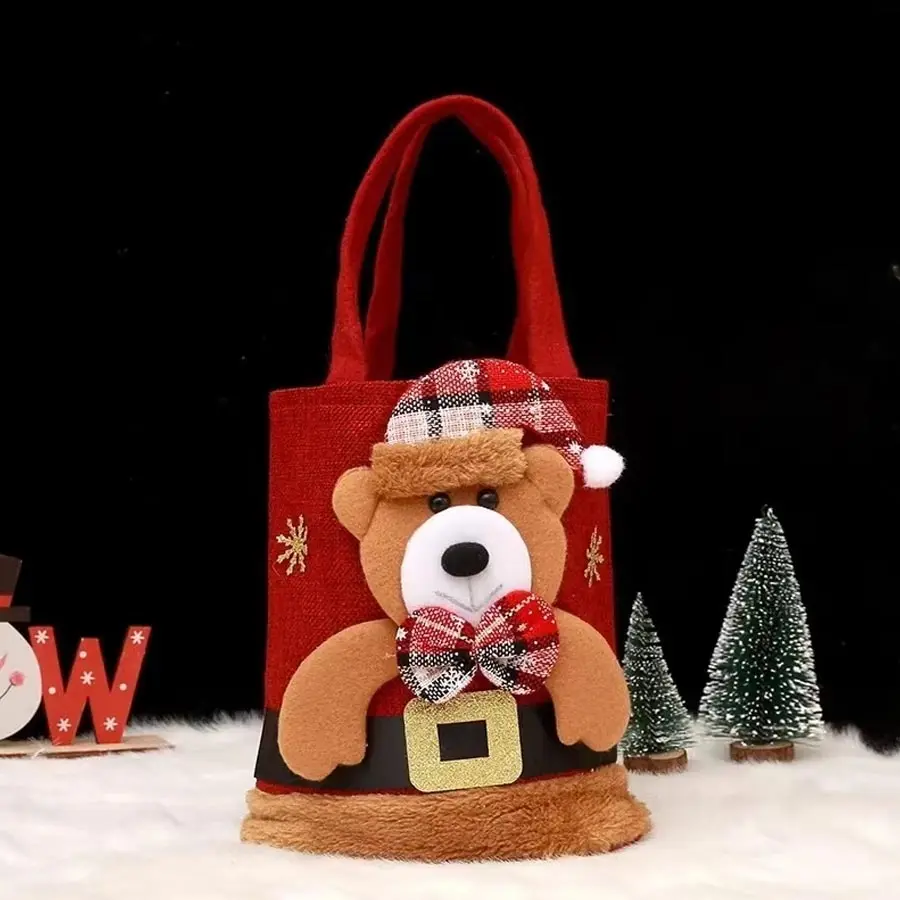 Christmas decorations Santa Snowman fawn gift bag Children gift bag Candy Christmas tote