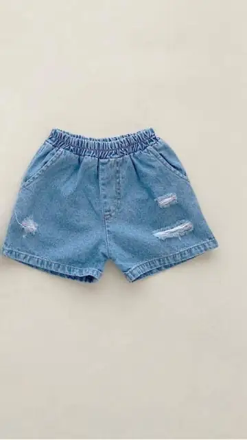 Korean Baby Girl Fashion Ripped Denim 